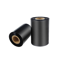 Impresora de Códigos de Barras de Transferencia Térmica de 110 mm x 300 m, Impresora de Etiquetas de Códigos de Barras, Cinta de Cera Compatible con Carbono de 110 mm x 500 m
