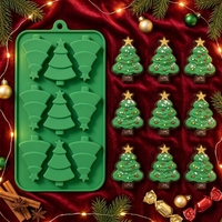 4 styles de moules en silicone de Noël pour la fabrication de chocolats, bonbons, fleurs, moules en silicone de Noël, moules à sucre, outils de pâtisserie