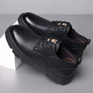 Zapatos Casuales de Cuero para Hombre, Color Marrón Sólido, con Cordones Delanteros, Estilo Náutico - Product Image 4