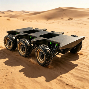 Châssis de robot électrique WA6 à 6 roues, assemblage de châssis 6x6, moteur moyeu, suspension indépendante, direction <span class=keywords><strong>Ackermann</strong></span>, haute capacité de charge - Product Image 4
