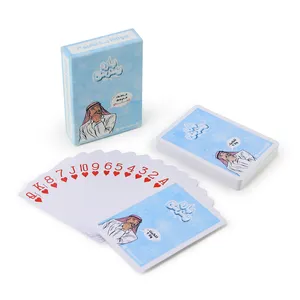 fast delivery family Set Design Your Own logo box pvc card playing custom print playing card mat