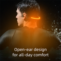 Écouteurs sportifs à conduction osseuse avec bande lumineuse LED, étanches, sans fil BT6.0, mode MP3 avec mémoire 32 Go