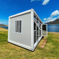 Portable modulaire préfabriqué petite maison mobile prêt à l'emploi 20 pieds pas cher moderne paquet plat préfabriqué conteneur maisons cabine à vendre