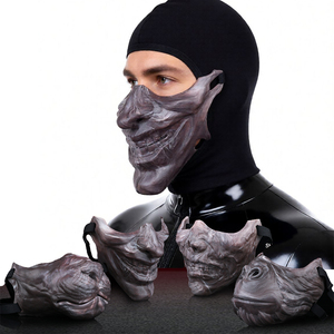Máscaras de Silicona de Fantasía al por Mayor, Media Cara con Boca Abierta, Accesorios BDSM para Juegos de Rol, Sesiones Kink, Ajuste Ajustable, Juguetes Fetichistas para Adultos - Product Image 1