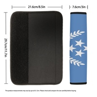 Coussinets de ceinture de sécurité en néoprène à motif drapeau national Kosrae personnalisé, 2 pièces, installation rapide, protection d'épaule pour décoration automobile