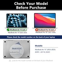 Vente Flash 360 °   Protection d'écran magnétique 4 directions pour MacBook Air 15 pouces, anti-espion, anti-reflets, filtre d'écran amovible pour ordinateur portable
