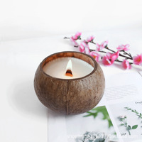 Bol en coquille de noix de coco pour couler la cire de bougie, décoration créative, rangement moderne et simple, décoration ronde pour la maison