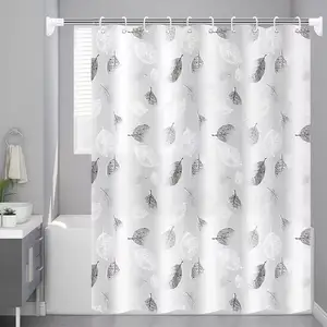 Cheap folha impressa cortinas de chuveiro forro pronto para enviar banheiro impermeável molde PEVA chuveiro cortinas