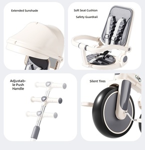 Tricycles et vélos à pédales pour enfants de 1 à <span class=keywords><strong>6</strong></span> ans, poussettes, vélos à pédales pour enfants pouvant être utilisés à la poussée, à la conduite ou à l'assise. - Product Image 5