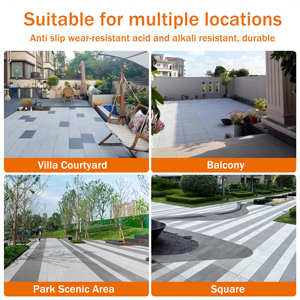 Dalles de pavé en porcelaine noires Fuding de 20 mm pour allées extérieures, jardins et patios, épaisseur 2 cm - Product Image 2