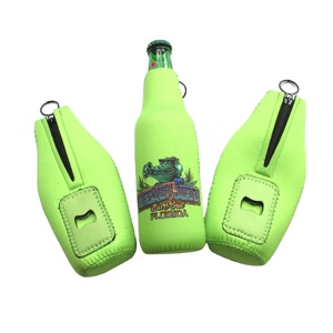High Quality Custom Design Insulated Beer <b>Bottle</b> Holder Neoprene Beer <b>Bottle</b> Cooler Sleeve With Built-In Removable Opener Koozy - Product Image 5