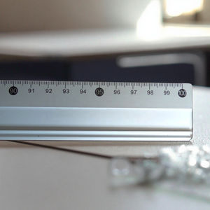 Règle en métal droite en aluminium personnalisée avec logo, 60 cm, 80 cm, 100 cm, marque EMDA, pour l'école, les enseignants, le bureau - Product Image 4