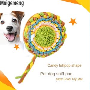 Yeni Sniff Pad Köpek Oyuncağı Polar Kumaş Makinede Yıkanabilir Yavaş Besleme Evcil Hayvan Ödül Maması Lolipop Stres Giderici Oyun Malzemeleri - Product Image 1