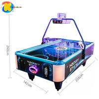 Grande table de hockey sur air, machine de jeu d'arcade à monnayeur avec interface en anglais, certifiée CE, puissance 200W, personnalisable