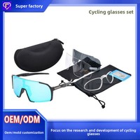 Lunettes de cyclisme transfrontalières avec logo personnalisé, usine source, lunettes de soleil sport polarisées TR90, verres interchangeables pour le cyclisme, unisexe