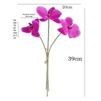 Bunga Artifisial Kelas Atas Impor, Cetak 3D dari Kain Sutra, Melembapkan, Phalaenopsis, Dekorasi Rumah, Pernikahan, Ornamen, Hiasan Jalan