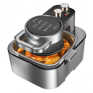 Friteuse électrique 1350W 8L contrôle numérique sans huile moderne en acier inoxydable et plastique pour usage domestique en plein air garage - Product Image 4