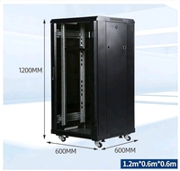 Armoire de serveur murale ou sur pied 19 pouces 1200*600*600MM pour centre de données, en matériau SPCC, pièces détachées expédiées