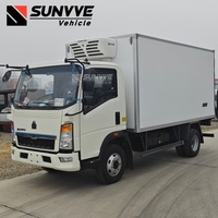Camion frigorifique SINOTRUK HOWO 4X2 manuel, neuf, diesel, 2-5 tonnes, Euro 2, faible température, 150 ch, Shandong, Chine