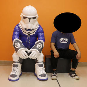 Prix bon marché Personnages de films d'action Statue de Stormtrooper grandeur nature en fibre de verre Statue de Stormtrooper - Product Image 2