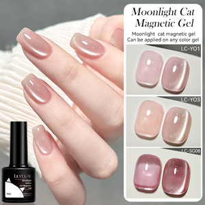 LILYCUTE 7ml Gel vernis semi-permanent à paillettes brillantes longue durée Gel UV en céramique haute brillance Gel yeux de chat clair de lune - Product Image 2