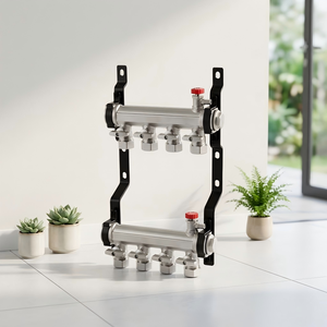 Kit de <span class=keywords><strong>Colector</strong></span> de Calefacción por <span class=keywords><strong>Suelo</strong></span> <span class=keywords><strong>Radiante</strong></span> Hidrónico Tradicional de Latón con Medidor de Flujo PEX, Distribuidor de Calor <span class=keywords><strong>Radiante</strong></span> 2-12 - Product Image 1