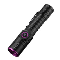 Linterna UV Mini de Aluminio, 5W, Tipo C, Recargable por USB, Luz Negra, Detector de Dinero, Ultravioleta Pura de 365nm, para Camping, IP44