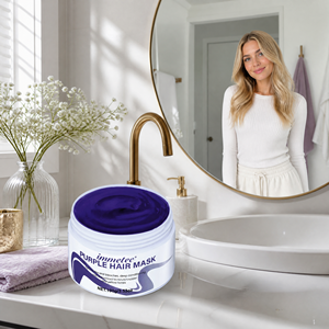 Mascarilla Capilar Profesional para Tonificar el Cabello en Tono Púrpura, 100g, <span class=keywords><strong>Acondicionador</strong></span> Profundo para Restauración del Cabello Rubio Decolorado, Marca Privada para el Cuidado del Cabello - Product Image 5