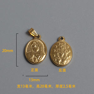 Hip Hop Vintage Croix Religieuse Jésus Vierge Marie Pvd En Acier Inoxydable Bijoux De Mode Pendentifs Colliers Hommes Femmes Rappeur - Product Image 5