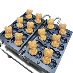 เครื่องทำแพน<span class=keywords><strong>เค้ก</strong></span>รูปหมีขนาดกะทัดรัดแบบใช้ในเชิงพาณิชย์ พร้อมเตาทำวาฟเฟิลแบบพลิกด้วยมือ ใช้ความร้อนไฟฟ้าเคลือบสารกันติด สำหรับร้านกาแฟและอาหารเช้า - Product Image 4