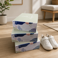 Boîte à chaussures en carton ondulé personnalisée, pliable, pour chaussures de sport, de basket-ball et de loisirs, emballage pour chaussures décontractées