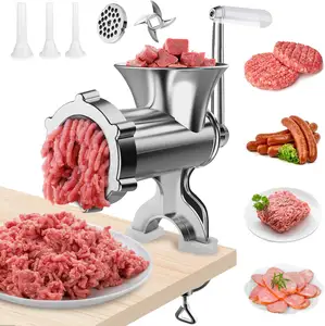 Picadora de carne Manual, máquina para hacer salchichas, picadora de cerdo de montaje en mesa, embutidora de salchichas, hacer empanadas caseras, herramienta de cocina manual