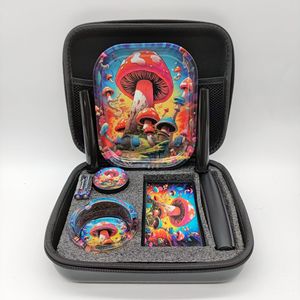Kit de fumeur 2025 : Sac à tabac avec pot de rangement, <span class=keywords><strong>machine</strong></span> à rouler les <span class=keywords><strong>cigarettes</strong></span>, plateau à rouler, kit d'accessoires pour fumeurs - Product Image 2