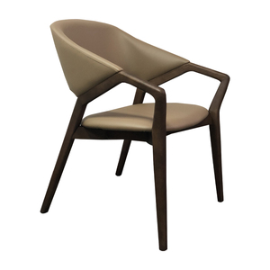HLN001 Chaise de <span class=keywords><strong>salle</strong></span> <span class=keywords><strong>à</strong></span> <span class=keywords><strong>manger</strong></span> moderne et simple en noyer, chaise en bois massif avec <span class=keywords><strong>accoudoirs</strong></span> pour restaurant et bar - Product Image 4
