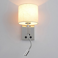 Applique de fond sur mesure chambre d'amis double lumière projet d'hôtel nordique moderne minimaliste chevet spot appliques
