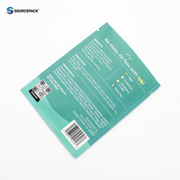 Sachets d'échantillons de thé thermoscellables personnalisés en papier kraft, sachets plats de qualité alimentaire pour poudre sèche, vente en gros, fabricant