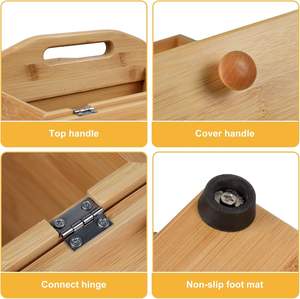 縫製アクセサリーミシン工具木製Diy縫製糸箱3層引き出し付き - Product Image 3