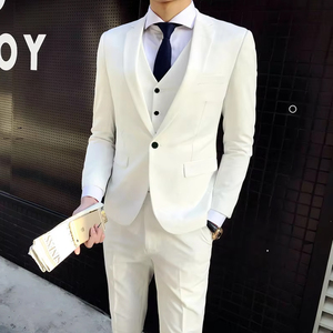 Ensemble <span class=keywords><strong>Costume</strong></span> <span class=keywords><strong>Homme</strong></span> 2025 Deux Pièces Affaires Professionnel Style Coréen Slim Mariage Cérémonie - Product Image 6