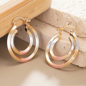 Aretes de Aro Aubetteil, Chapados en Oro de 18K, Aleación de Zinc, Estilo Clásico, Joyería de Moda Unisex - Product Image 4