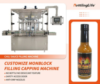 Machine de remplissage et de bouchage automatique pour sauce tomate et yaourt avec fonction anti-goutte, machine de remplissage automatique pour beurre et crème, miel