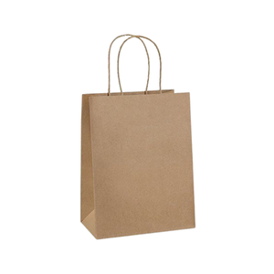 Bolsa de papel Kraft duradera reciclable de alta calidad ecológica personalizada estilo clásico impresión flexográfica compras para llevar con su - Product Image 5