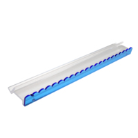 Ensemble de supports personnalisés avec impression UV pour marque de mahjong, ensemble de supports en acrylique transparent et poussoir bleu clair