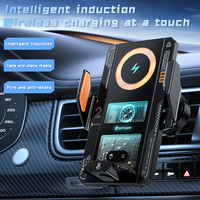 Carga inalámbrica transparente Universal portátil Soporte de teléfono para automóvil con sujeción automática Cargadores de coche inalámbricos inductivos