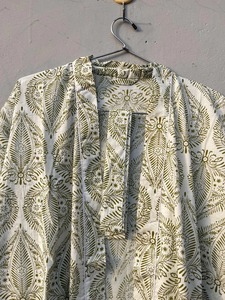 Robe longue en coton Kaftan, robe de plage, couvre-vêtement pour femmes, cadeau, robe bohème à imprimé à la main, vêtements de nuit, robe maxi, kimono, robes - Product Image 2