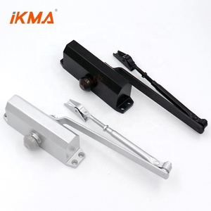 IKMA usine fabricant porte en bois intérieur porte coupe-feu bras hydraulique ressort invisible porte en aluminium ferme-porte noir - Product Image 5