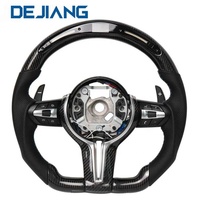 Volant personnalisé en cuir perforé noir avec fibre de carbone et LED pour BMW F10 F30 F31 F32 F20 E92 E60 X6 E71 X5 E70 M3 M4 M5