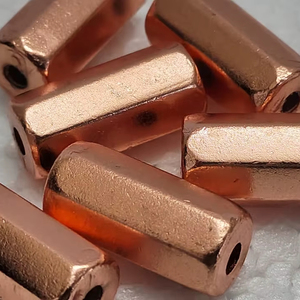 Perles en cuivre massif facettées de 12 mm pour la fabrication de bijoux, entretoises pour bracelets, colliers, artisanat, fournitures de perlage et accessoires de bricolage - Product Image 1