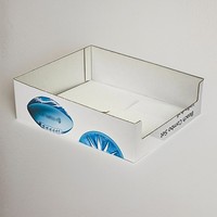 Boîte de présentation sur pied en carton ivoire avec logo personnalisé, échantillons gratuits, boîtes de présentation de comptoir