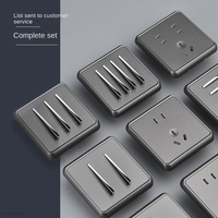 Interrupteurs muraux modernes à un pôle pour PC, panneau de prise double 250V 2A