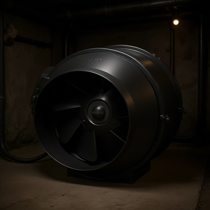 Ventilateur de gaine en ligne 60 pouces à pales en plastique 380 CFM, moteur AC, pour ventilation industrielle, sous-sol et serre de culture - Product Image 2